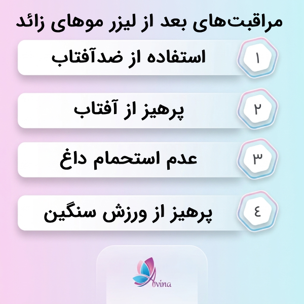 مراقبتهای قبل و بعد از لیزر موهای زائد برای رسیدن به بهترین نتیجه